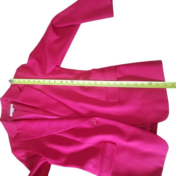 Pendleton Womens Fuchsia Pink Blazer Size 4 Virgin Wool Career Feminine Chic - Picture 3 of 8